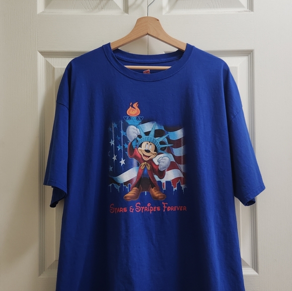 Hanes Men's Disney July 4th Stars and Stripes Forever T-Shirt Size 2XL - Picture 3 of 6